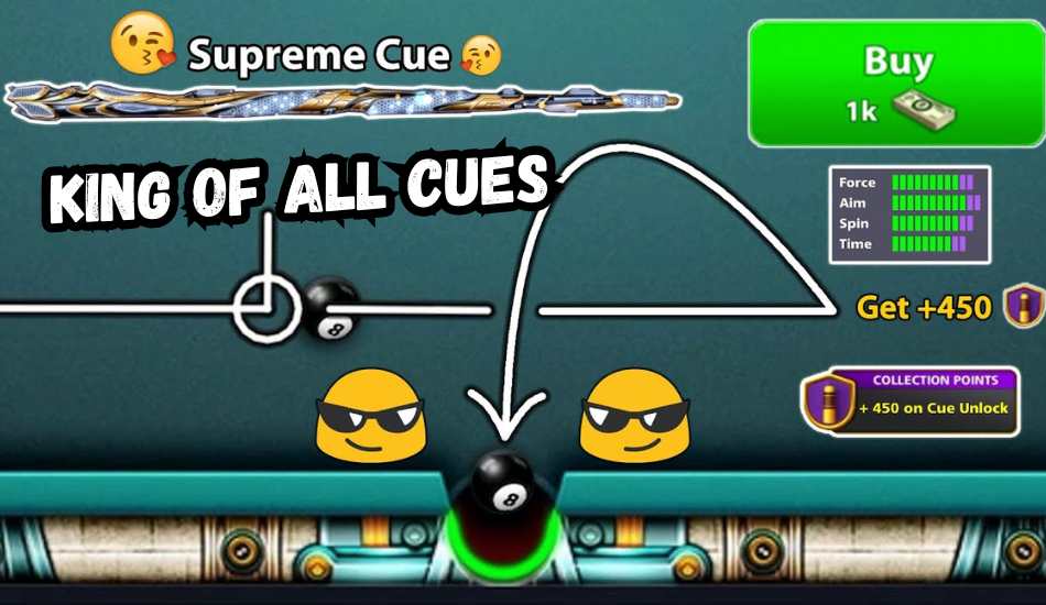 Best cue stick in 8 ball pool supreme cue